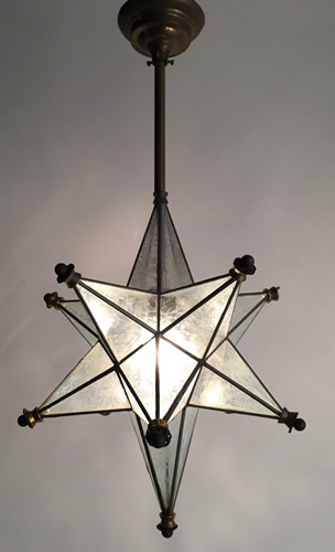 Very Large Crackle Glass Star